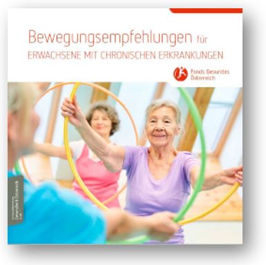  Titelblatt der Broschüre Bewegungsempfehlungen - Erwachsene mit chronischen Erkrankungen