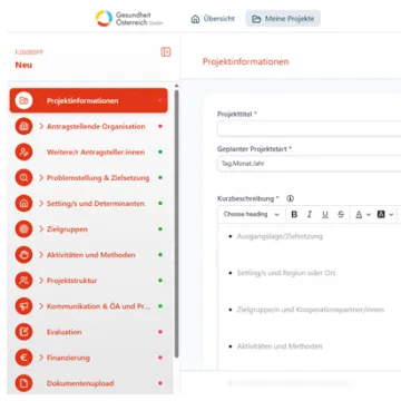 © Gesundheit Österreich GmbH Screenshot der neuen Plattform